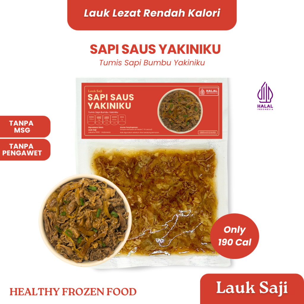 

Sapi Saus Yakiniku – Lauk Siap Saji | Rendah Kalori | Tinggi Protein | Frozen Food Diet