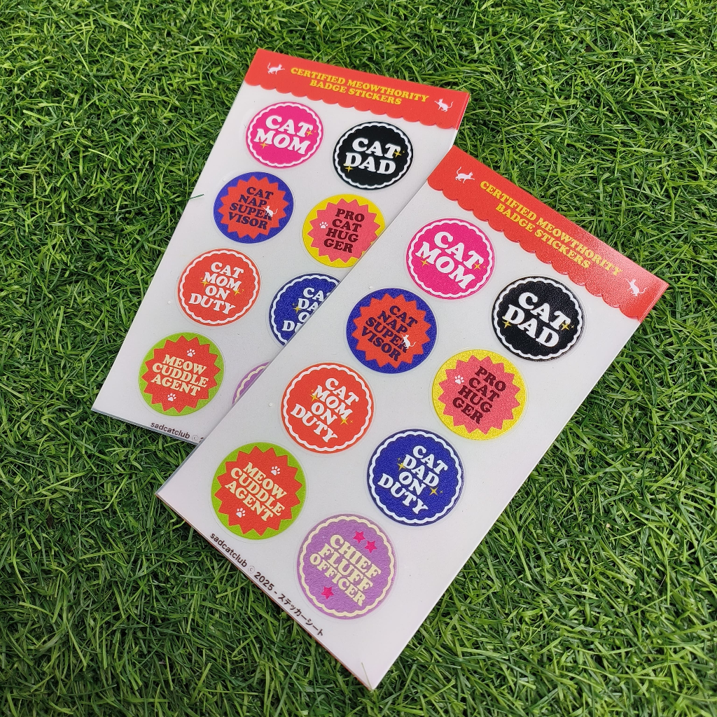

Meowthority Badges Sticker Sheet