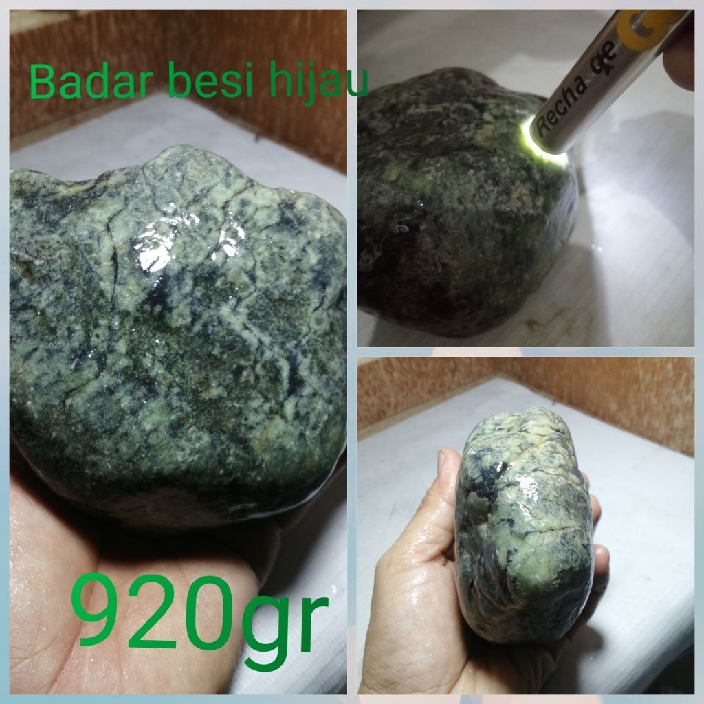 rough bahan badar besi hijau