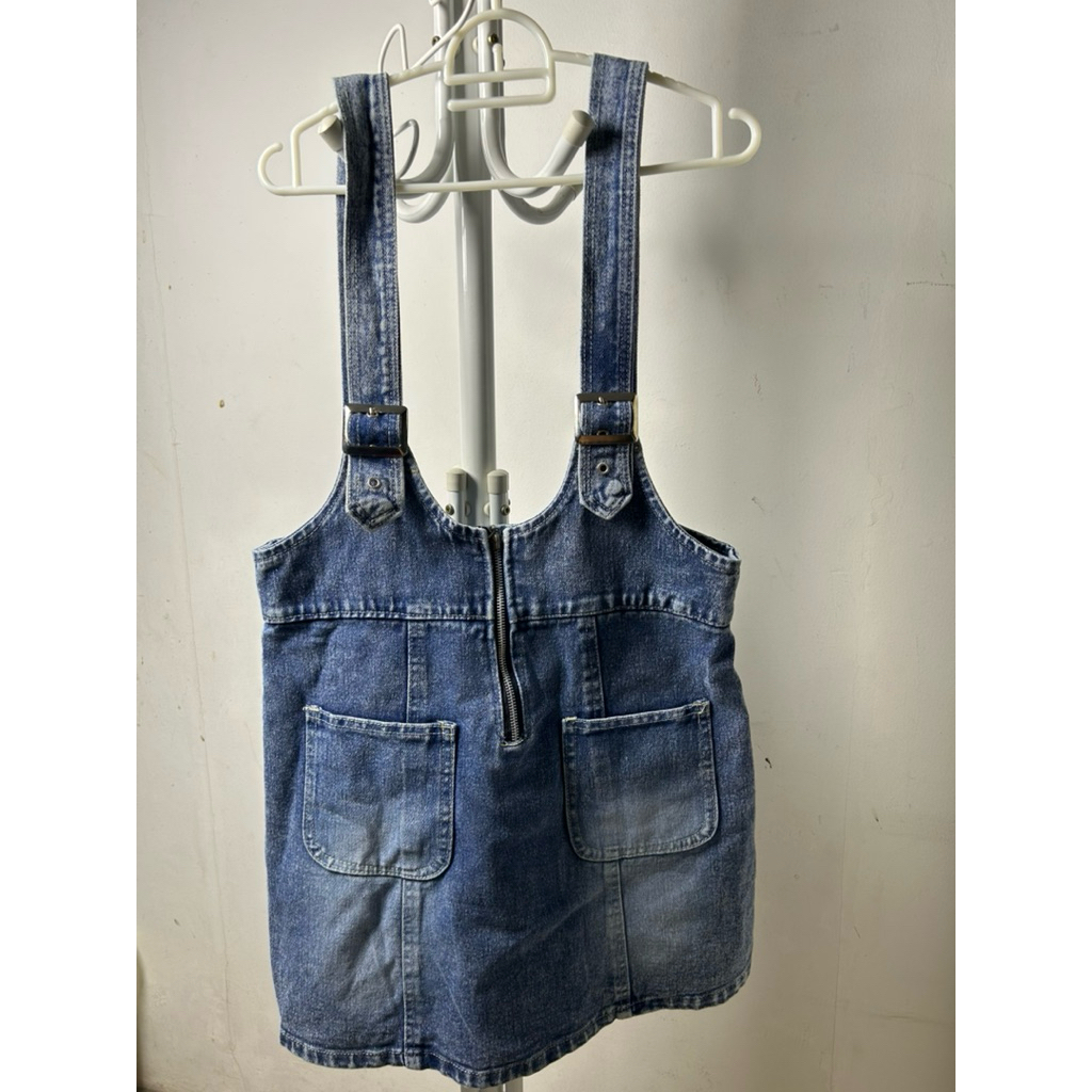 Baju kodok wanita rok pendek overall denim jeans PRELOVED
