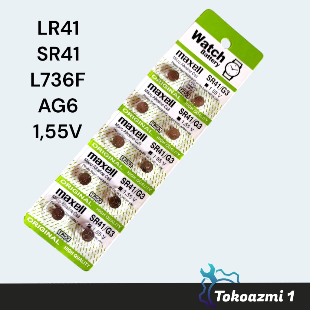 Baterai LR41 SR41 Battery Jam Tangan L736F AG3 LR736