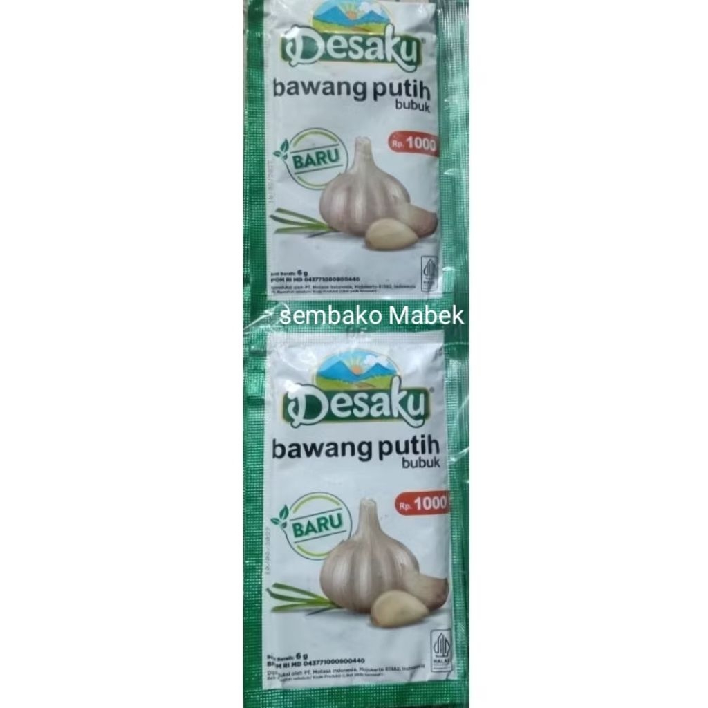 

desaku bubuk bawang putih 1/2renceng 1renceng