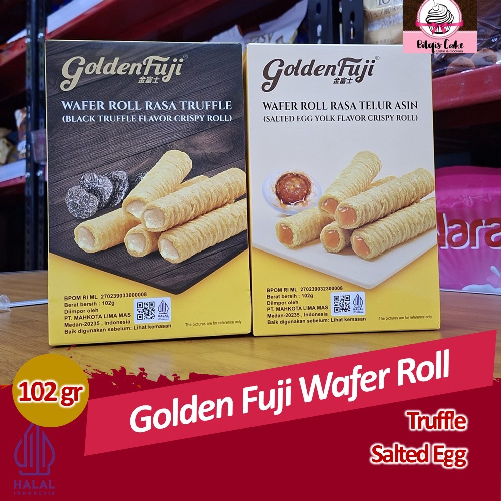

Golden Fuji Wafer Roll Salted Egg and Truffle 102 Gram