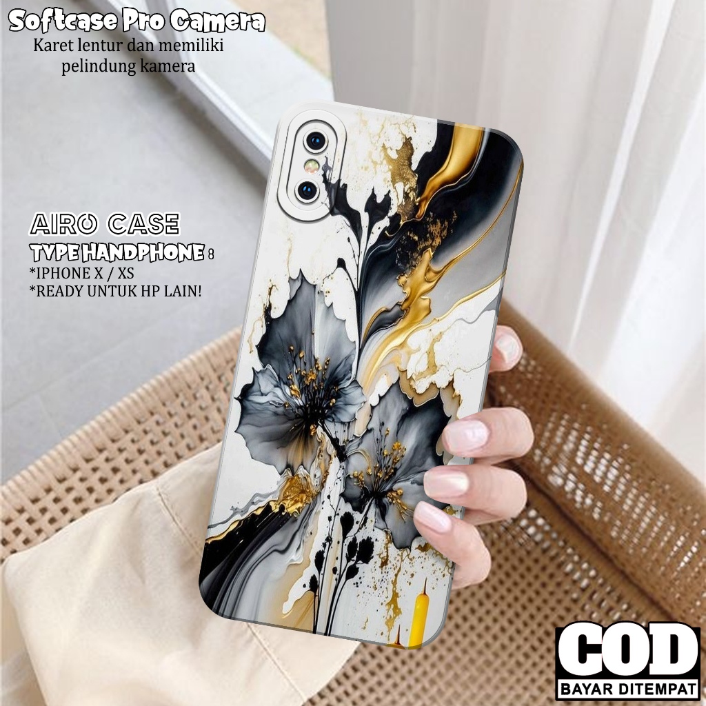 Case IPHONE X /XS Fashion Case ABSTRAK Softcase IPHONE X /XS Case Pro Camera Casing IPHONE X /XS Pel