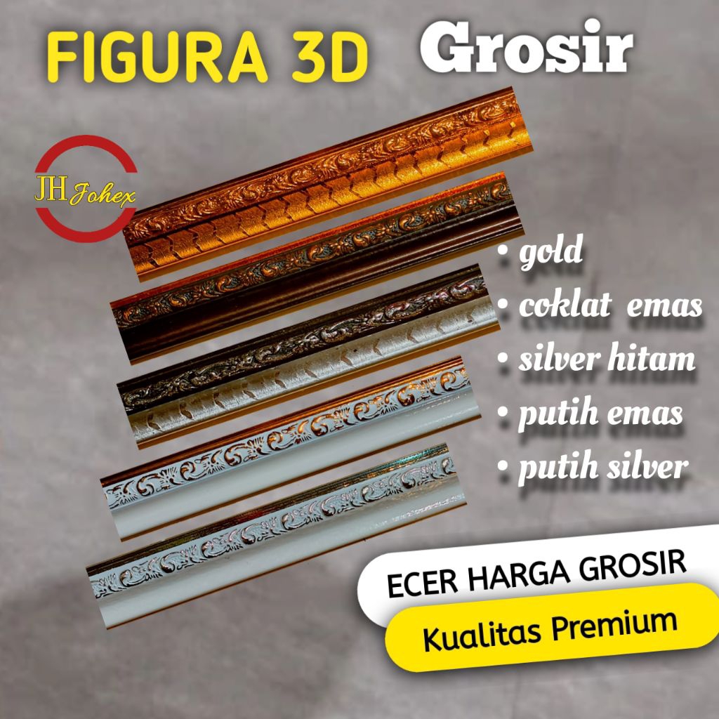 pigura batangan panjang 1meter | lis plavon | frame batangan | linen figura | lis plavon | figura 3d