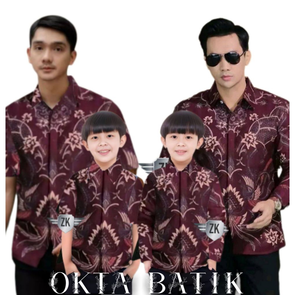 kemeja batik anak laki laki lengan panjang batik ayah dan anak cowok