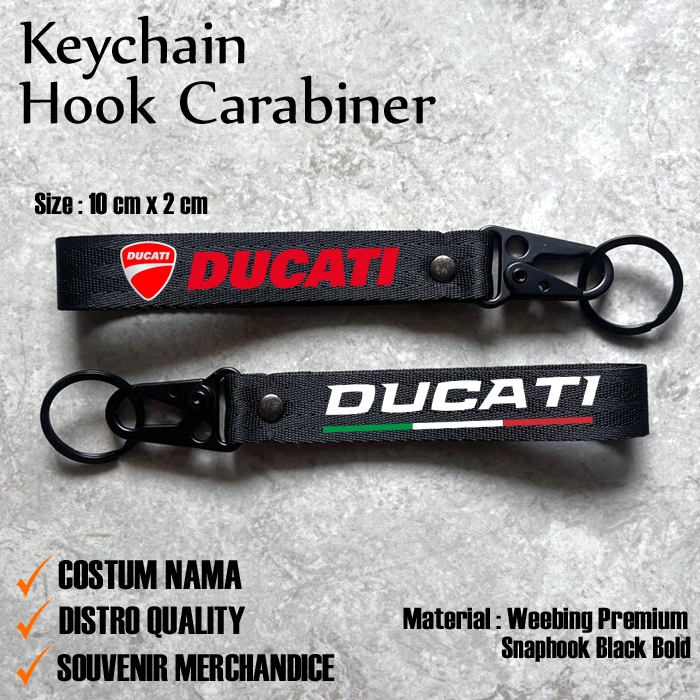 Gantungan Kunci Ducati - Keychain Ducati - Carabiner Ducati - Gantungan Kunci Ducati Promo