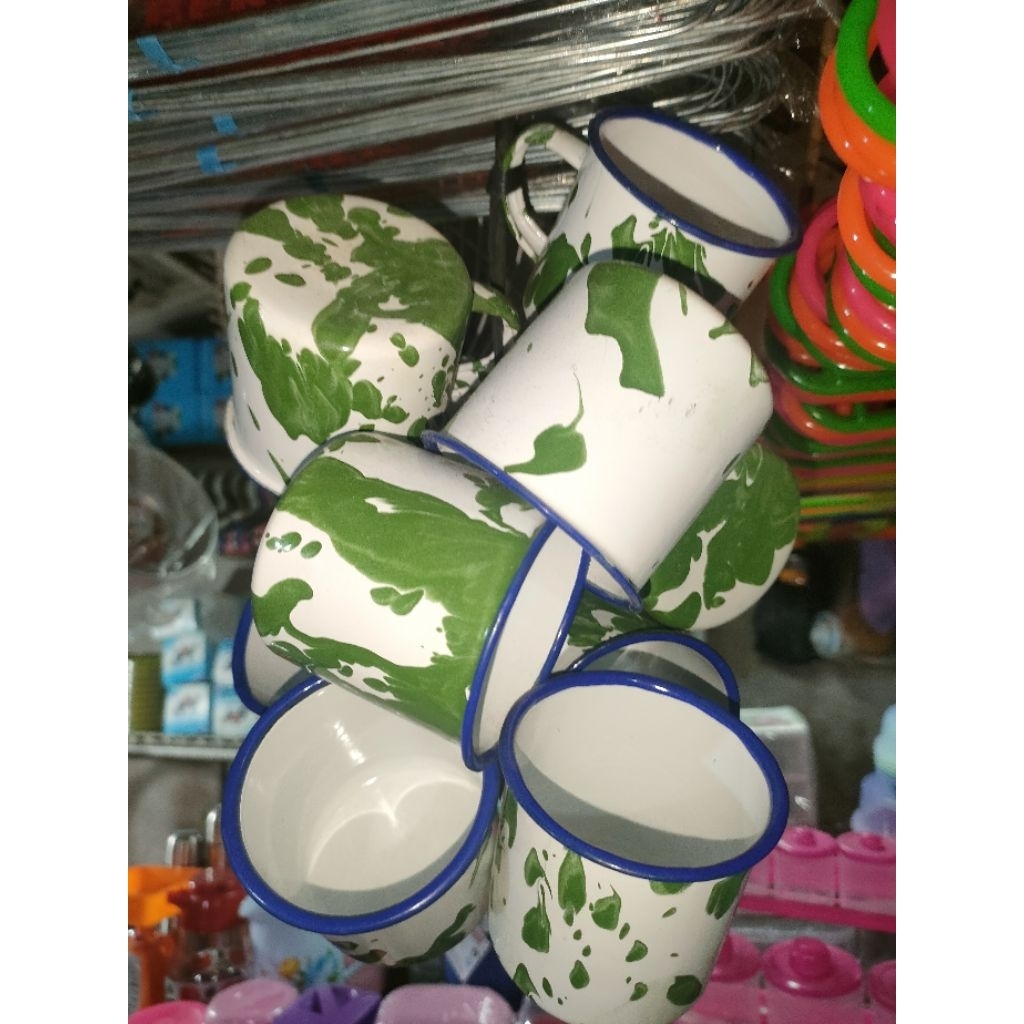 MUG ENAMEL LURIK KECIL