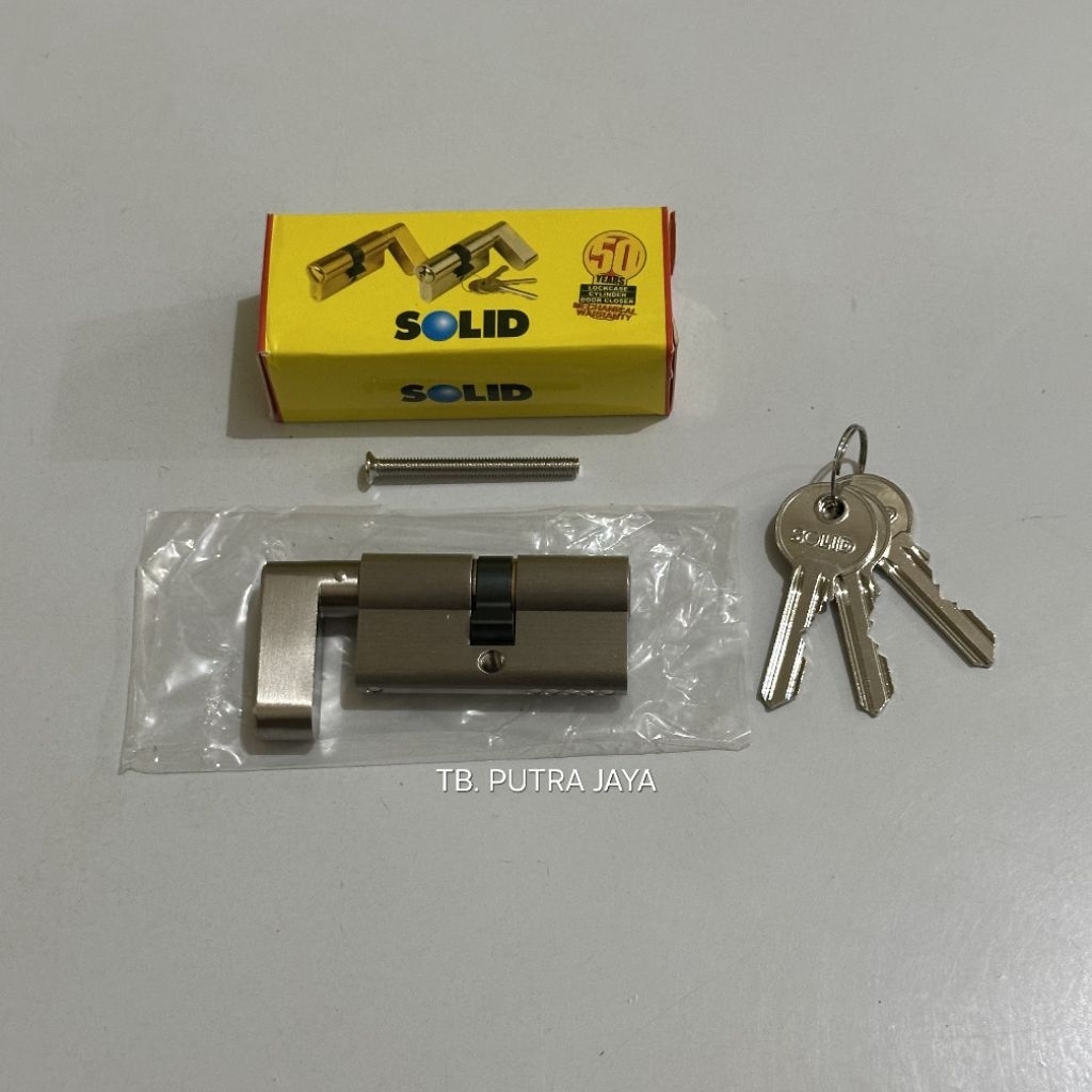 Knob Silinder Kunci KC 01-60 Putih SOLID Stainless Original Berkualitas