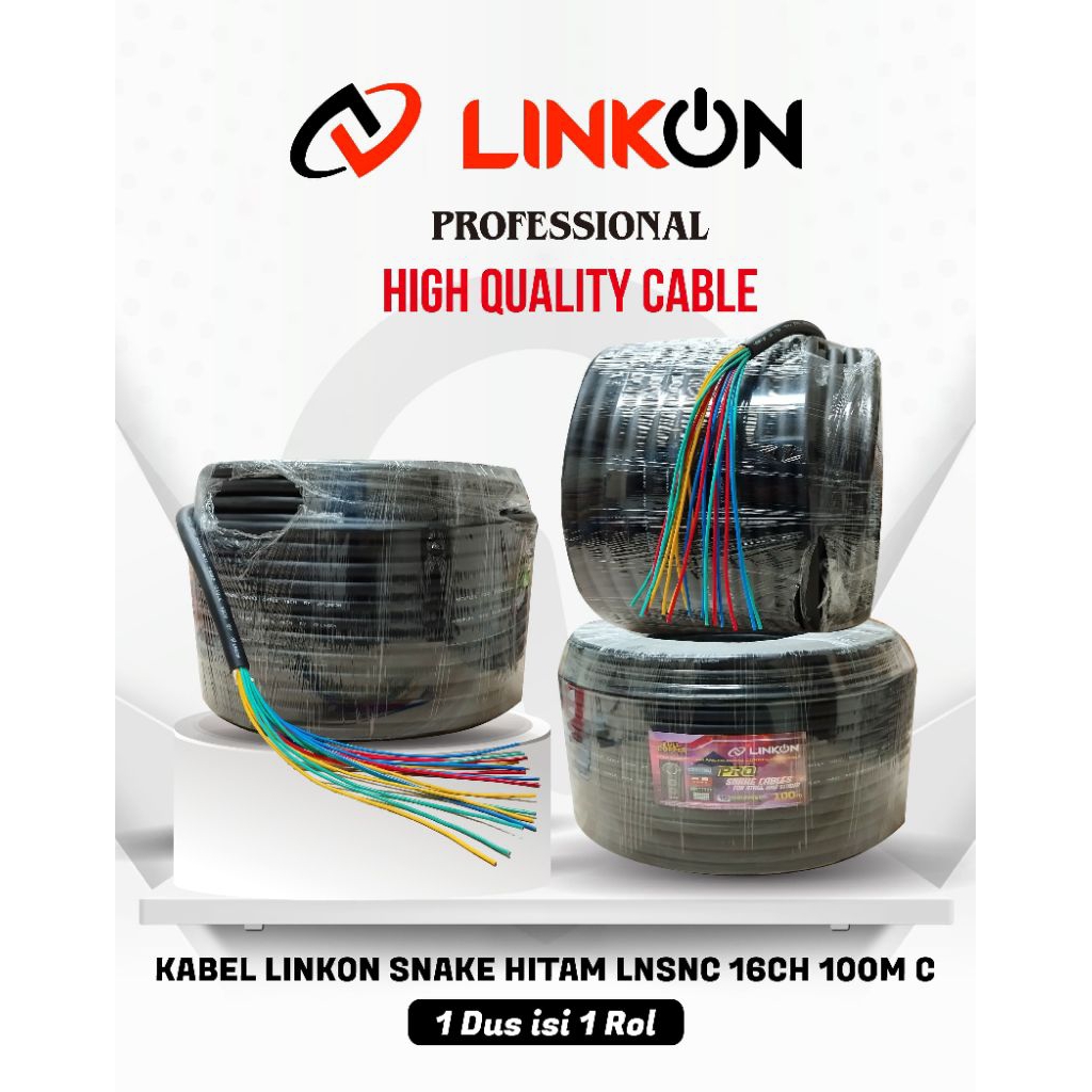 Kabel Snake isi 16/Kabel Snake 16ch tembaga murni mudah solder 100m