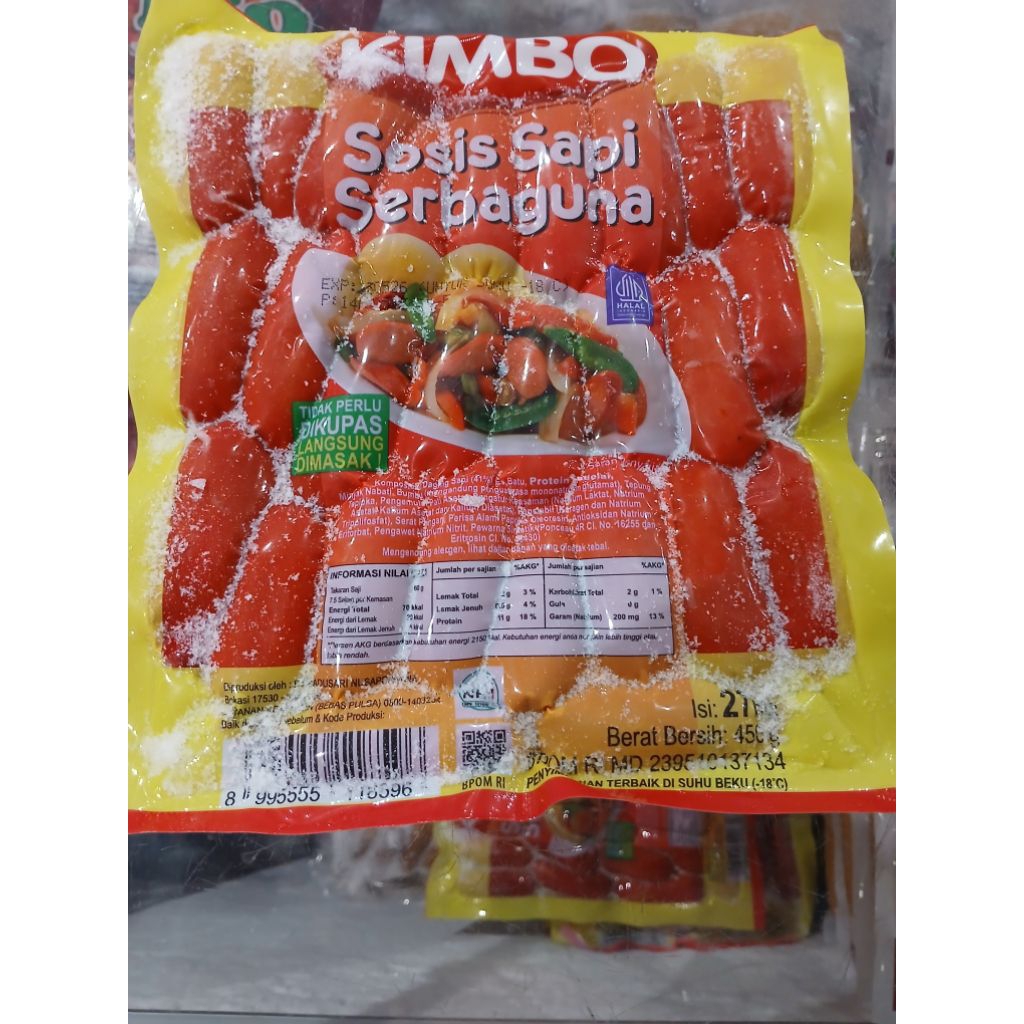 

Kimbo Sosis Sapi Serbaguna Coctail 450gr