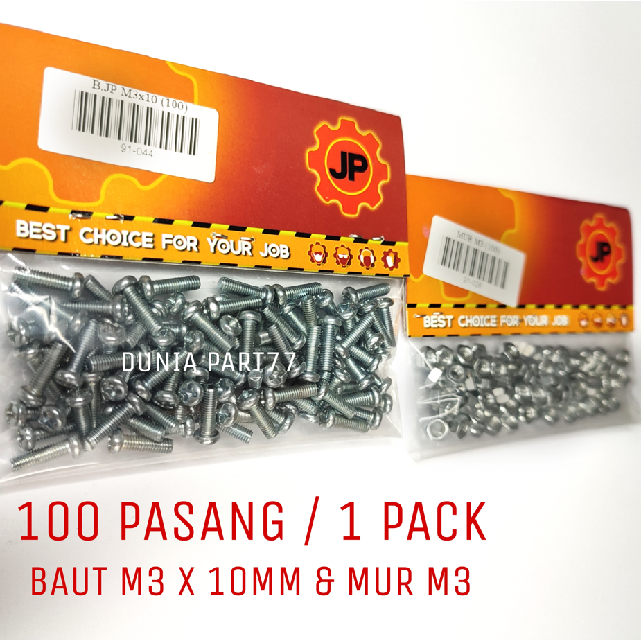 Baut M3 X 10 MM Mur m3 baut m3x10mm Baut Transistor toshiba sanken (1pack/100pcs)