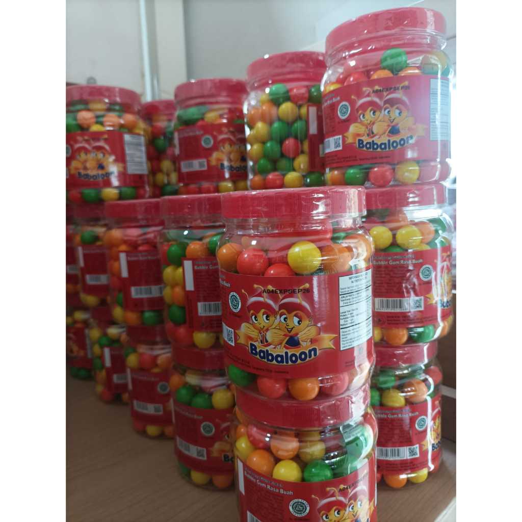 

Permen Karet Babaloon Rasa Buah Toples Isi 125 butir