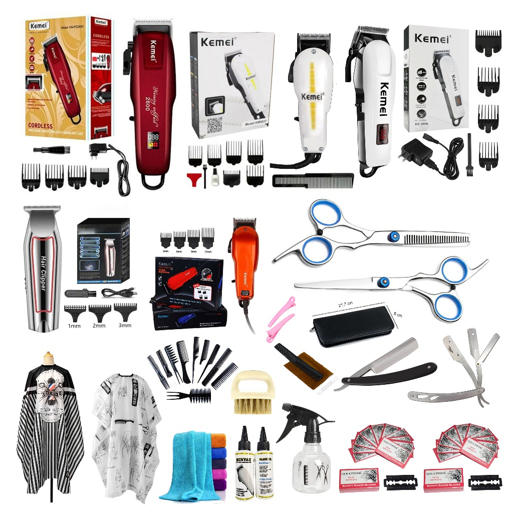 Alat cukur rambut Paket Lengkap Peralatan Usaha Cukur Rambut Barbershop Mesin cukur rambut