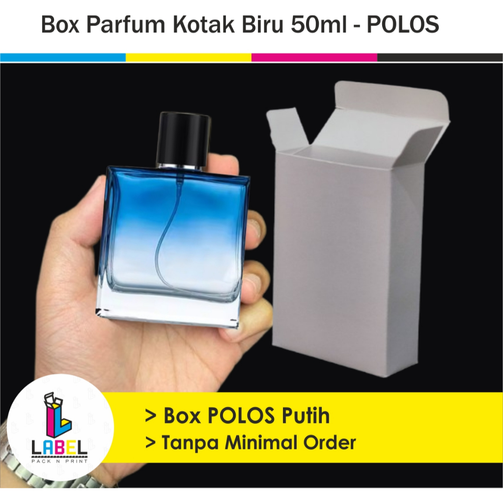

Box / Dus parfum kotak 50ml botol biru 6x2,5x9 POLOS