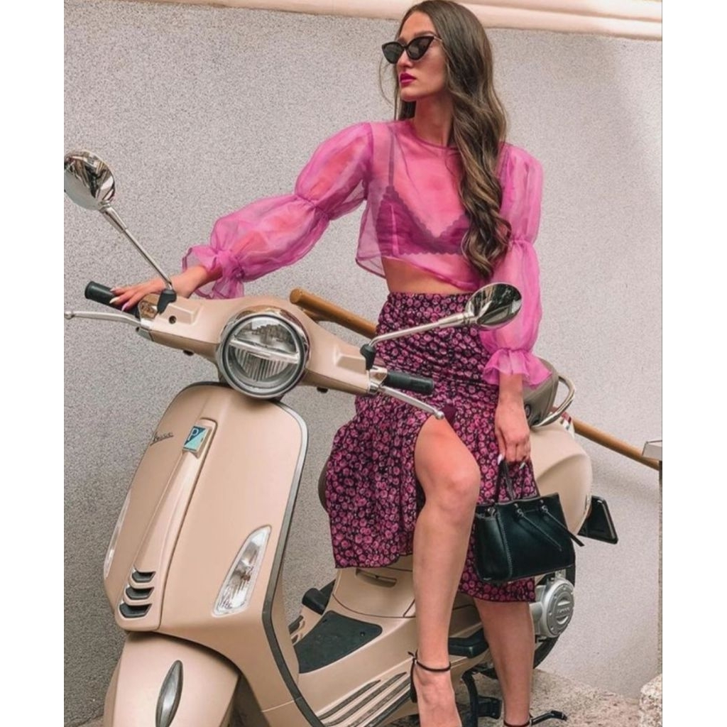 CROP TOP ORGANZA FITRLNE II ORGANZA CROP TOP II CROP TOP II BLOUSE ORGANZA II ORGANZA CROP TOP