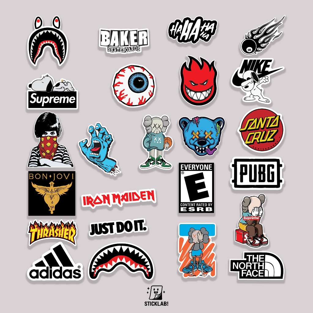 

Sticker Pack HYPE BEAST VOL 05 Aesthetic Vynil Potongan KissCut Tumblr Helm Laptop FULL COLOUR