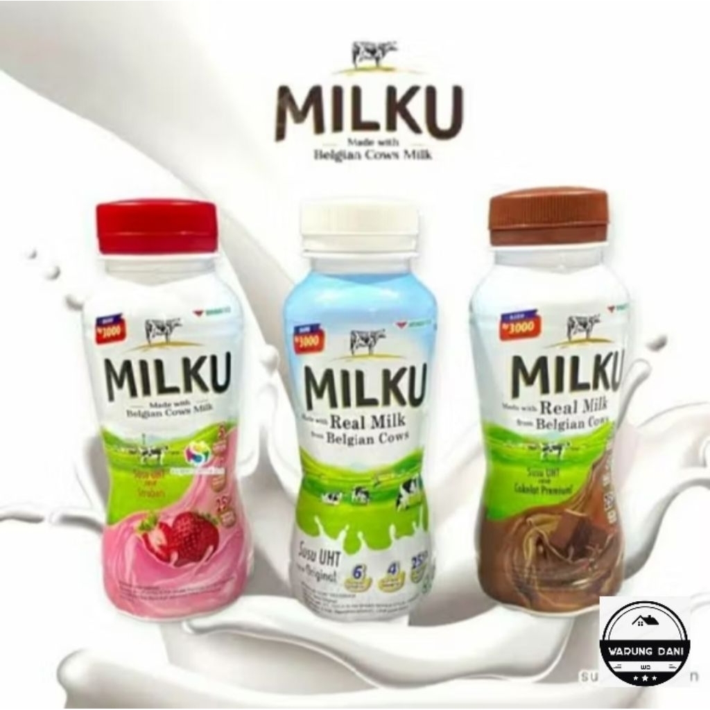 

Milku Susu UHT Botol 200ml Original - Strawberry - Cokelat