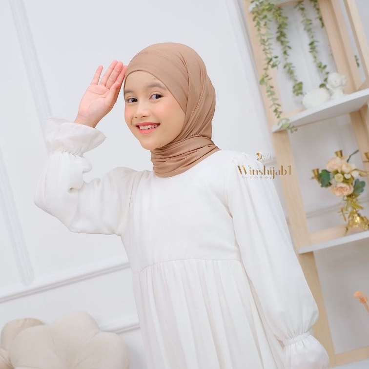 Jilbab Pashmina Instan Malay Anak 4-10thn TK SD Hijab Kerdung Pasmina Tali Malaysia