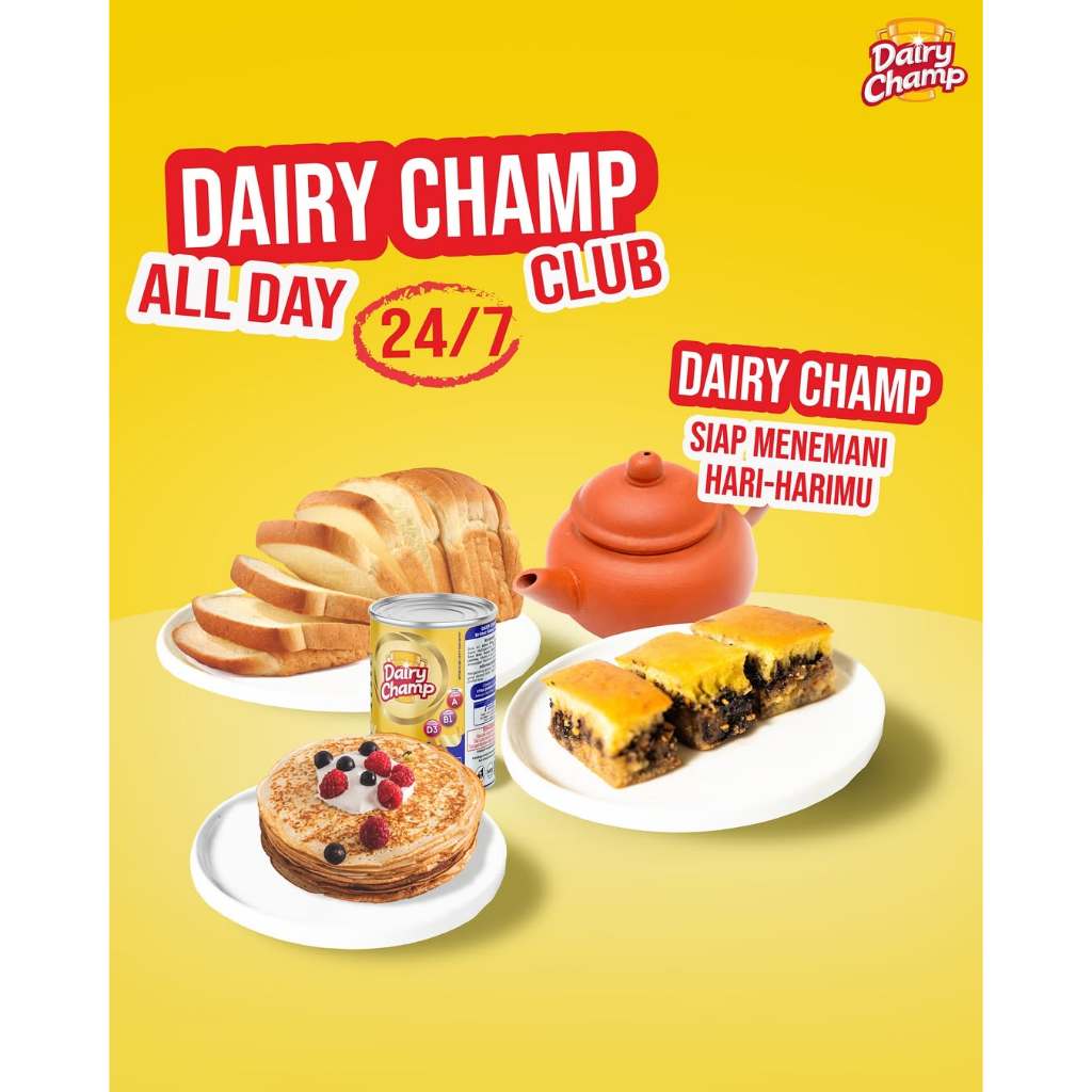 

SKM Dairy Champ 480 Gram-Susu Kental Manis Dairy Champ 480 Gram Kaleng