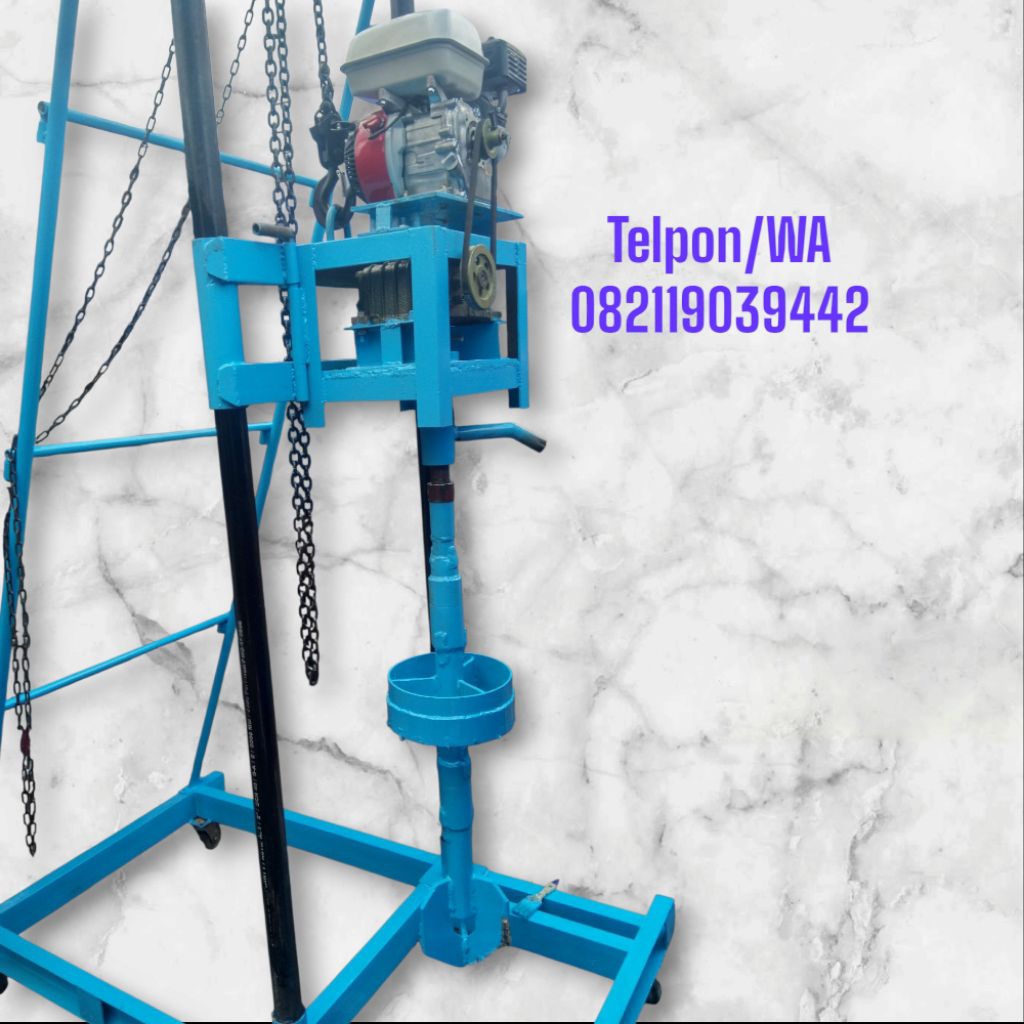 PROMO mesin bor tanah type chain block penggerak di depan - mesin bor sumur - mesin borepile - mesin