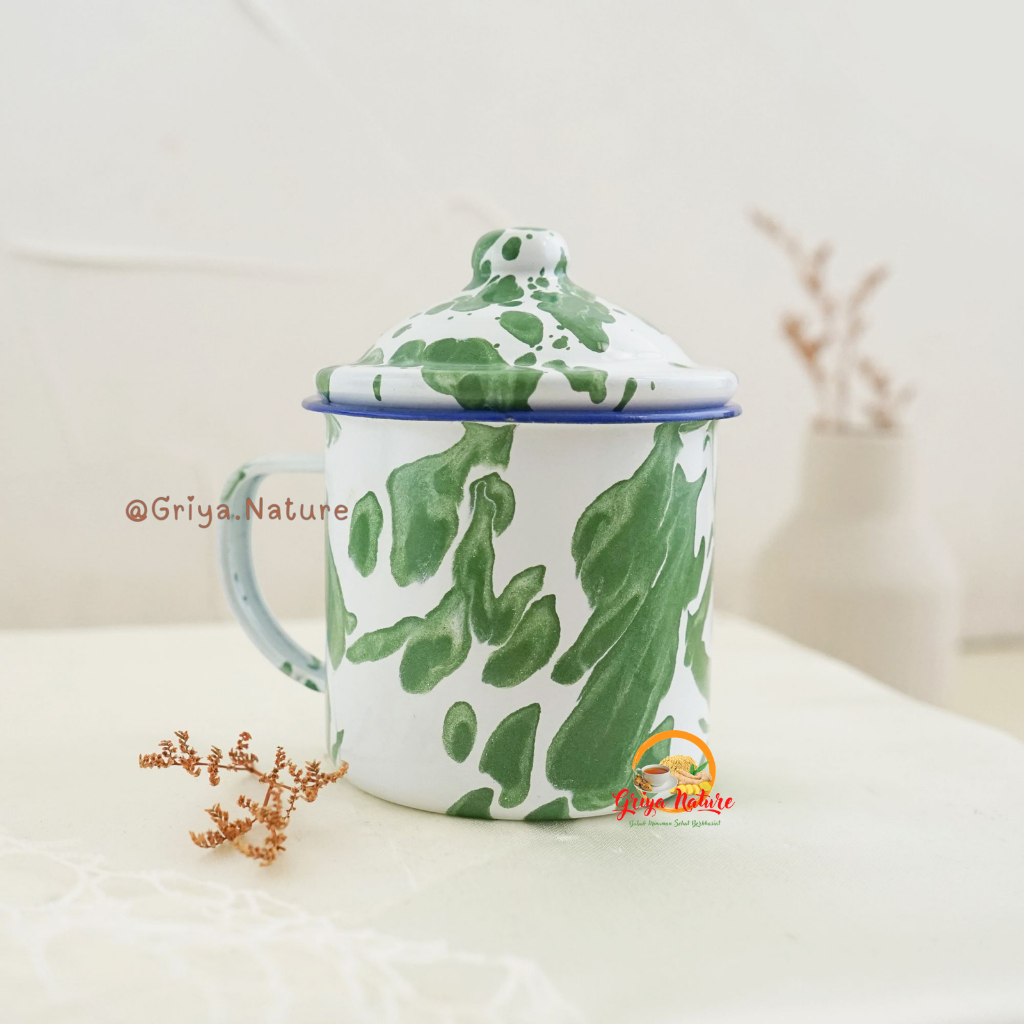 GRIYA NATURE [COD] Mug Blirik Jadul 8cm + Tutup | Cangkir Kopi Angkringan | Cangkir Kopi Jadul | Can