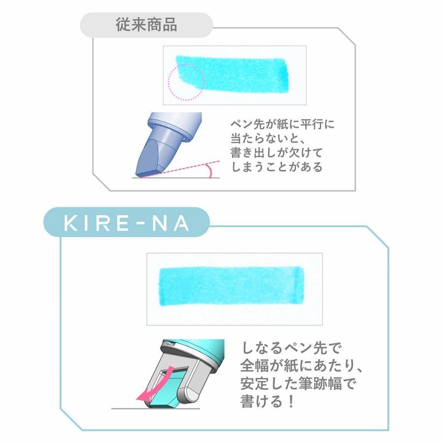 

Ay00! Pilot Kire-Na Highlighter Dual Sided with Clear Guide Kirena Penanda Halaman Dua Sisi Pale