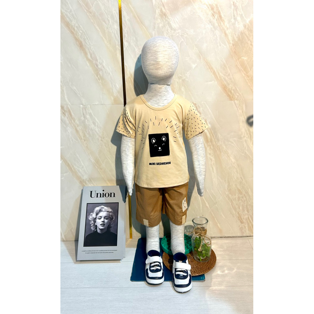 BA 3SET Paket usaha Grosir kaos atasan celana pendek baju setelan pakaian import murah lakilaki