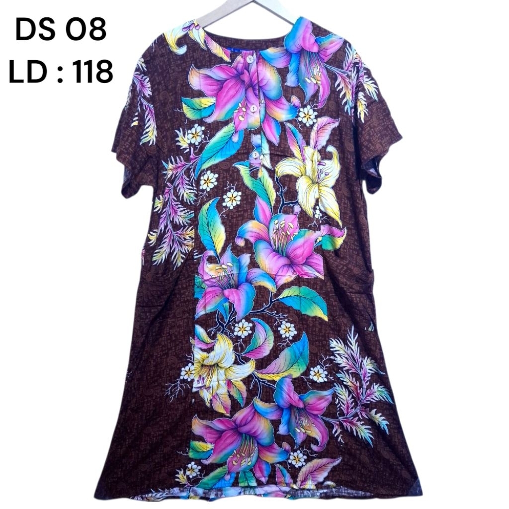 DRESS DASTER KENCANA UNGU LABEL BIRU / BAJU TIDUR WANITA ASLI PREMIUM / PIYAMA RUMAHAN