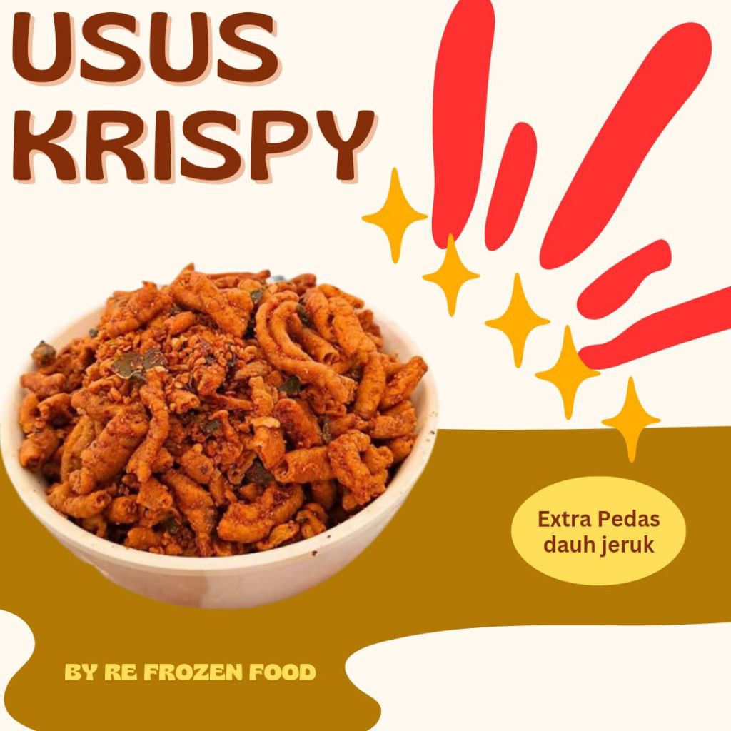 

Usus Krispy Original pedas daun jeruk 3 variant rasa