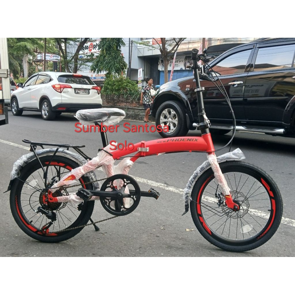 SEPEDA LIPAT PHOENIX 20 INCH CAKRAM TERBARU HARGA PROMO