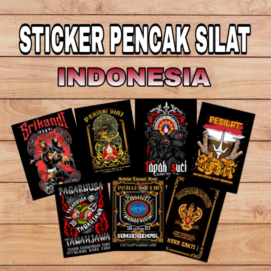 

COD✨Stiker Pencak Silat Indonesia Vinyl+Laminasi Size 6-7cm