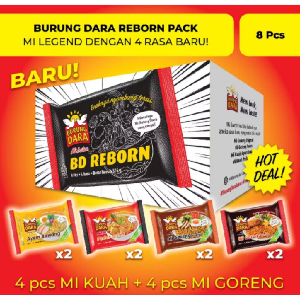 

Mie Instan Burung Dara Reborn 4rasa 8pc