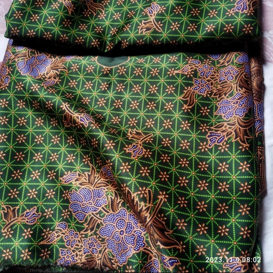 Bahan Kain Batik 1 set Untuk Baju Muslimat Nu Wanita Terbaru Panjang 4 Meter (Atasan 2 Meter dan Rok
