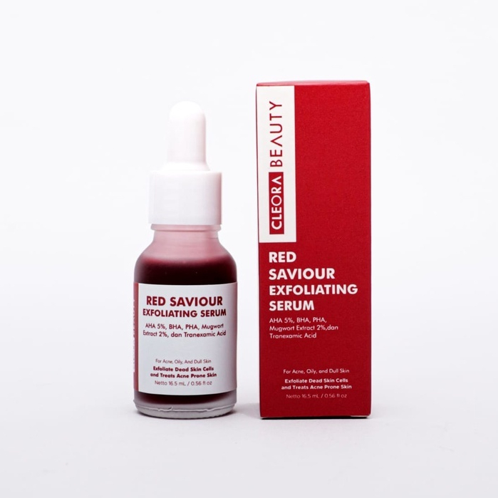 BPOM Cleora Red Savior Exfoliating Serum Eksfoliasi Exfo Exfoliating Serum