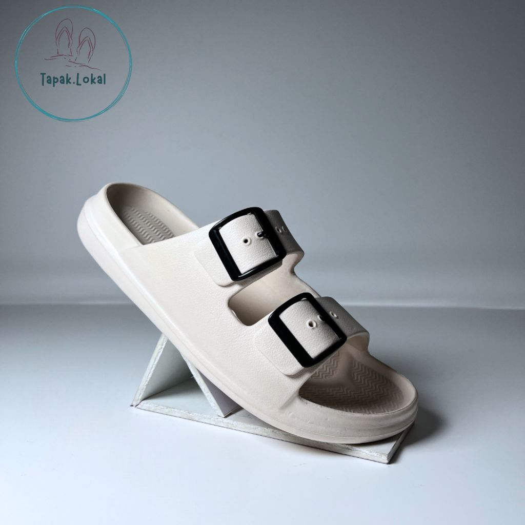 Sandal Karet Buckle Double Strap Unisex