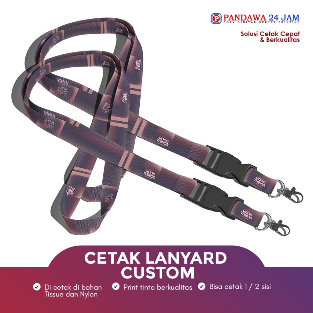 

Lanyard Custom Design ||Tali ID Card ||Stopper Kalung Gantungan Name Tag|| Tissur || Nylon