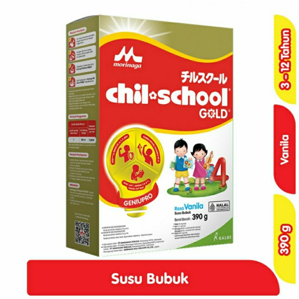 

Morinaga Chil Kid School 4 Gold Susu Bubuk Pertumbuhan Anak 3-12 Tahun Vanila 390g