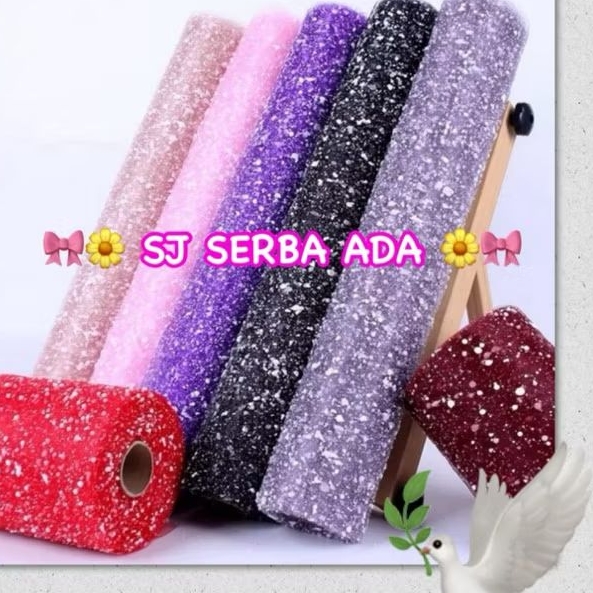 

PROMO.!! kain tile salju buket PER lembar / snow flake wrapping flower 1 lembar (50x60cm) /(50×50cm)/ (50cmx40cm) bkn roll