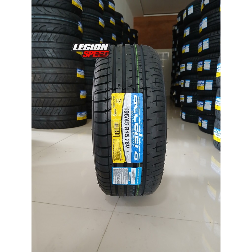 ban mobil accelera ukuran 195/45 ring 15 untuk mobil Jazz, Toyota Yaris, Mazda2, Ford Fiesta