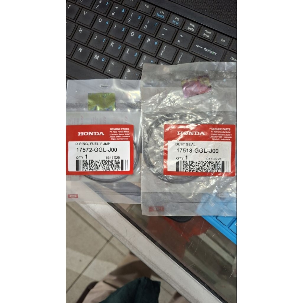 Karet oring fuel pump asli AHM jaminan uang kembali 17572-GGL-J00 dan 17518-GGL-J00 semua jenis mati
