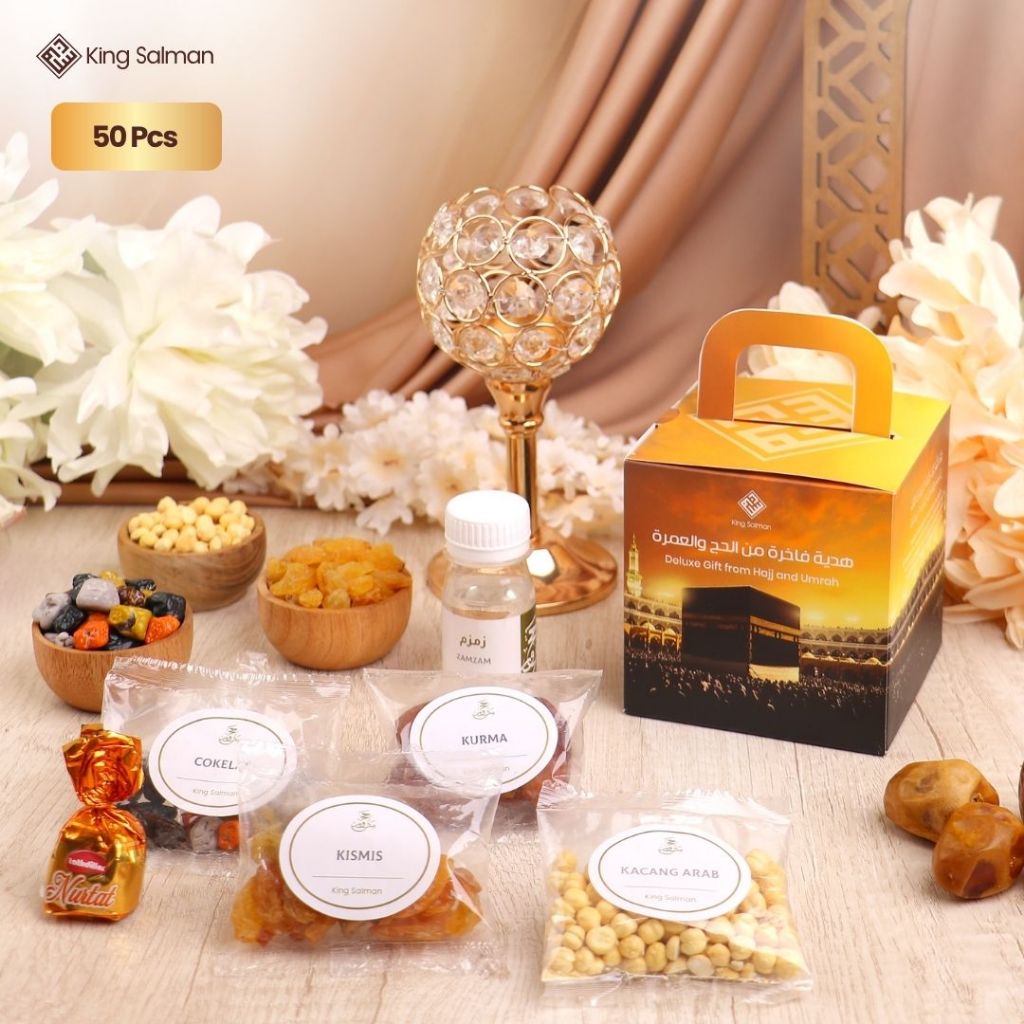 

King Salman - Oleh-Oleh Haji & Umroh SHAFA Gold 50 Pcs - Gable Box