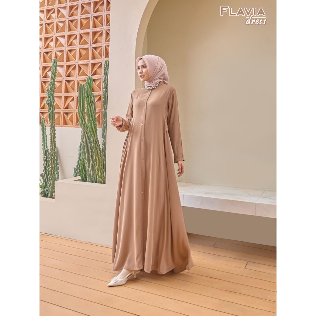 Flavia Dress by Marevi Original gamis simple elegant