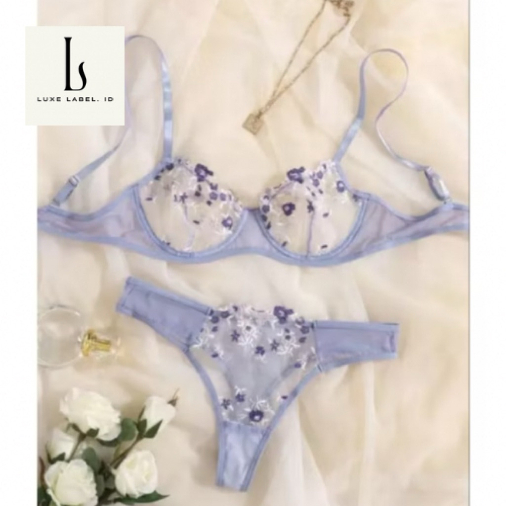 Bra Set Transparant Purple