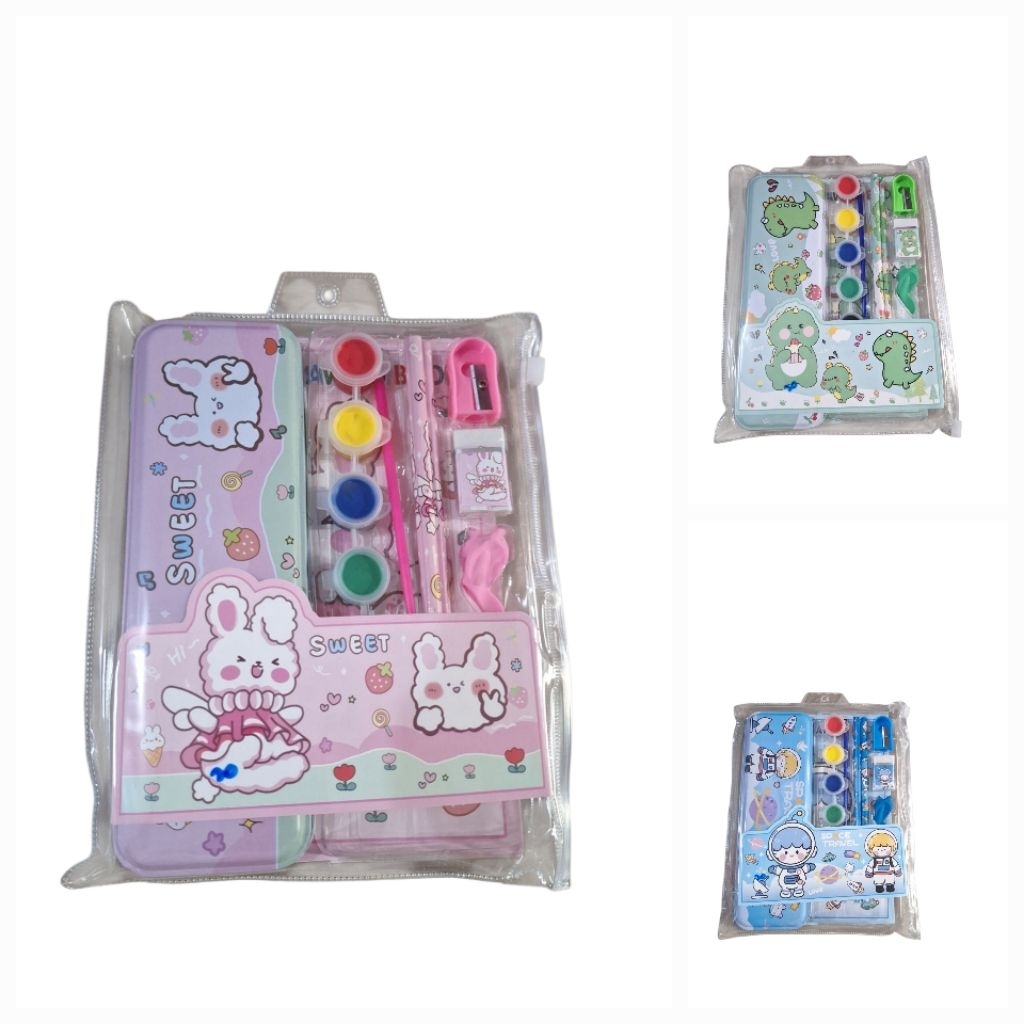 

Set Alat Tulis Anak Sekolah + Cat Air Lucu dan Berkarakter