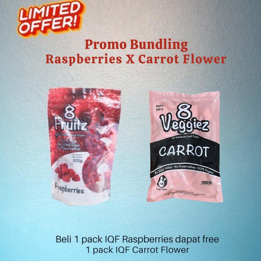 

Frozen Raspberries 500 Gr - Free Carrot Flower 500 Gr