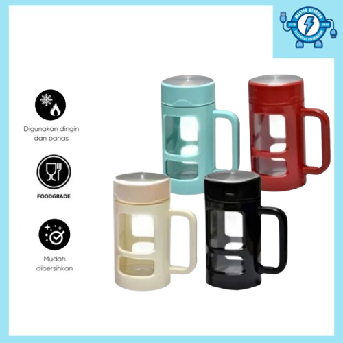 GELAS TERMOS TEH SARINGAN KACA AGELOCK STRAINER GLAS