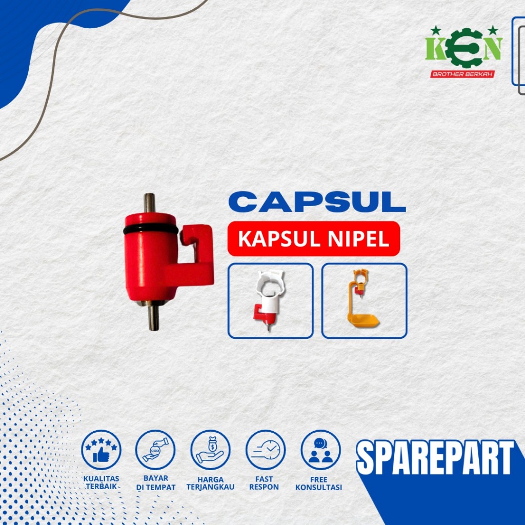 Kapsul Nipel J-Klock 360° Nipel Capsul Drinker Ayam