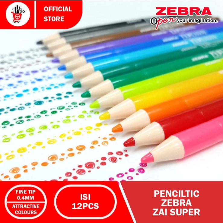 

Bolpoin | Pulpen | Ballpen Zebra Penciltic ZAI Super 0.4 Fine