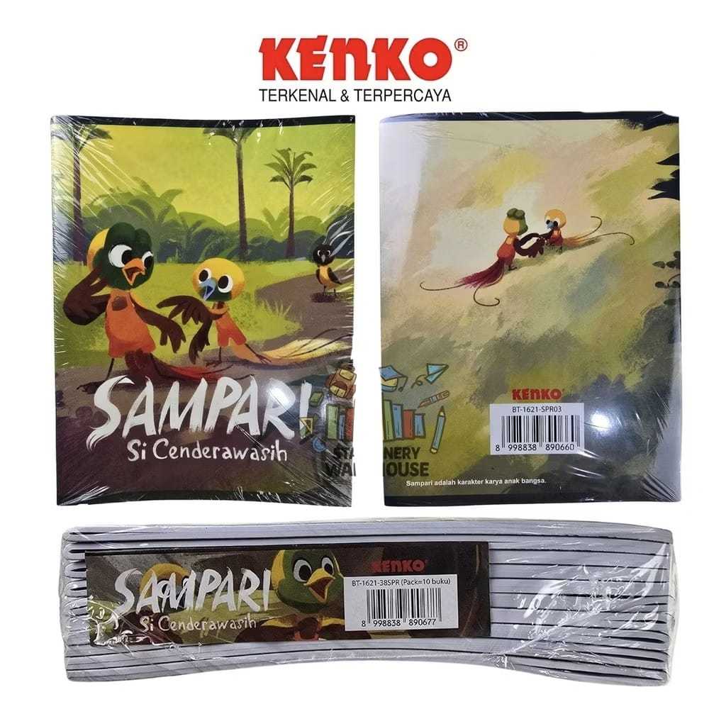 

KENKO SAMPARI BUKU TULIS BT-1621-38SPR HARGA PER PACK (ISI 10 BUKU)